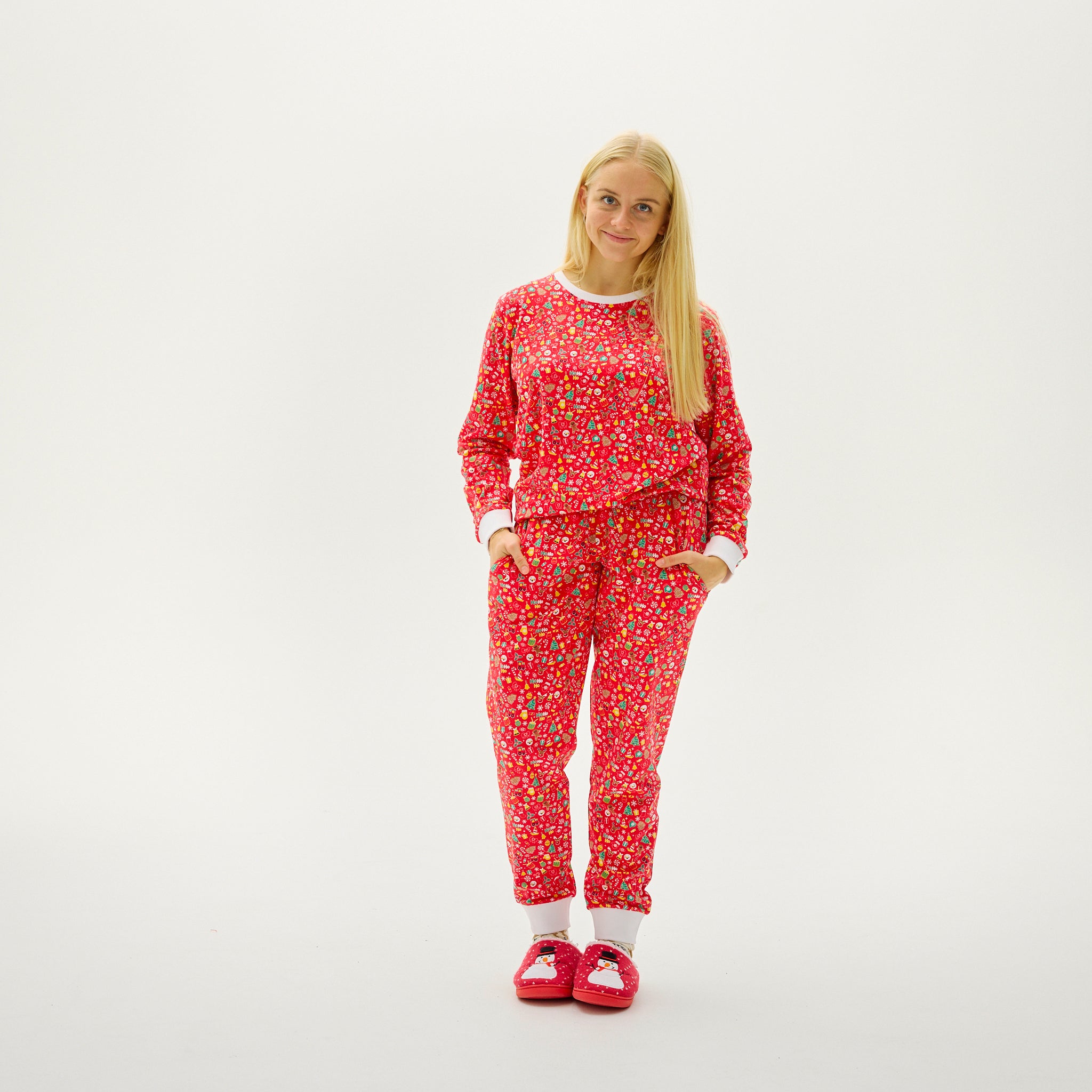 Crazy Christmas Pyjama Rood - Dames.